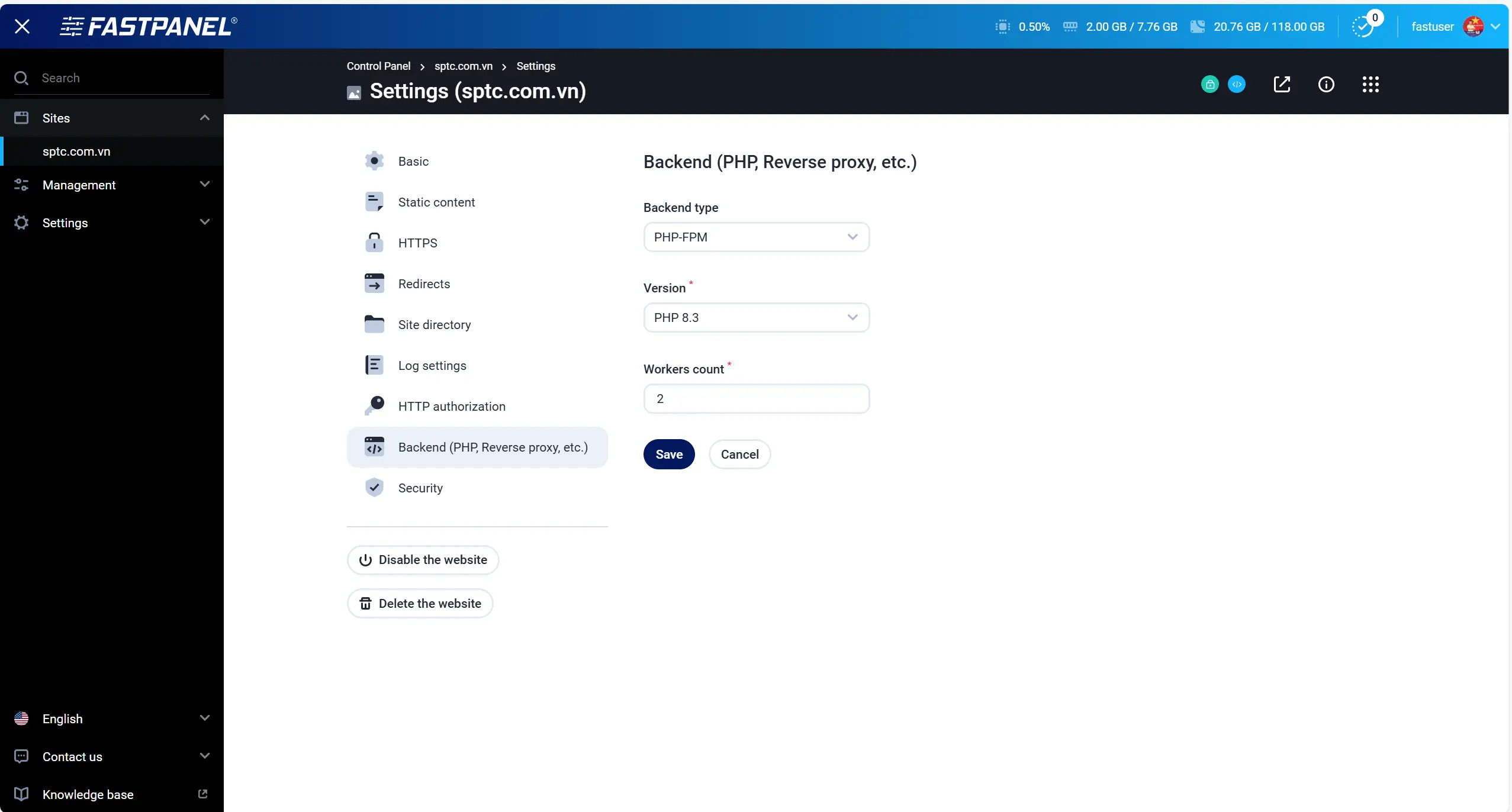 Chuyển đổi mode PHP để sử dụng WP-Rocket Nginx